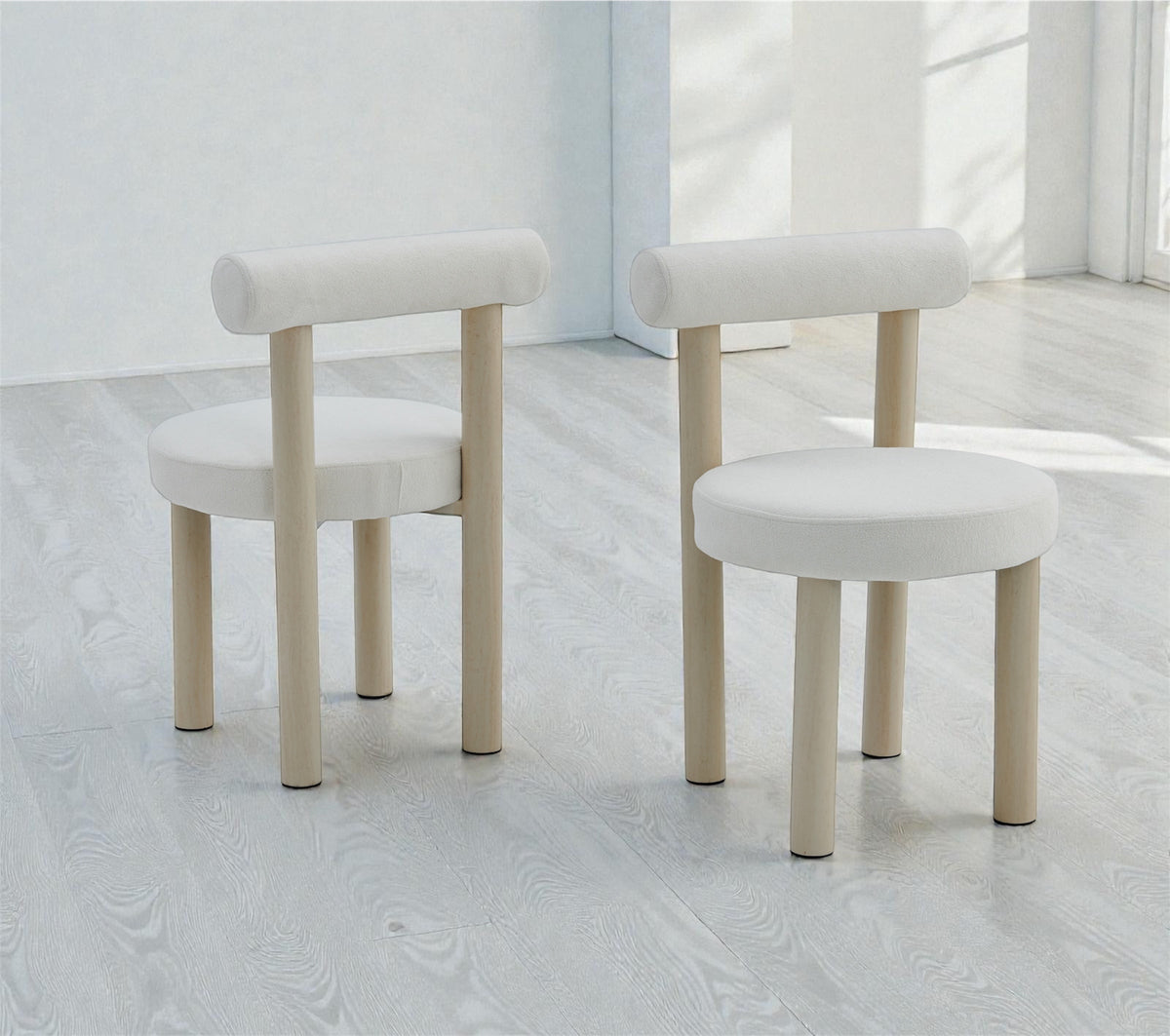 Chaise Irina tissu crémona pied chêne