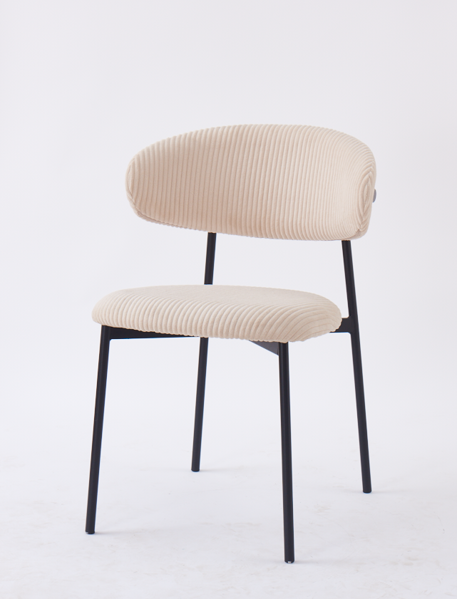 Chaise Lulu - Structure Metal Noir, Style Varna