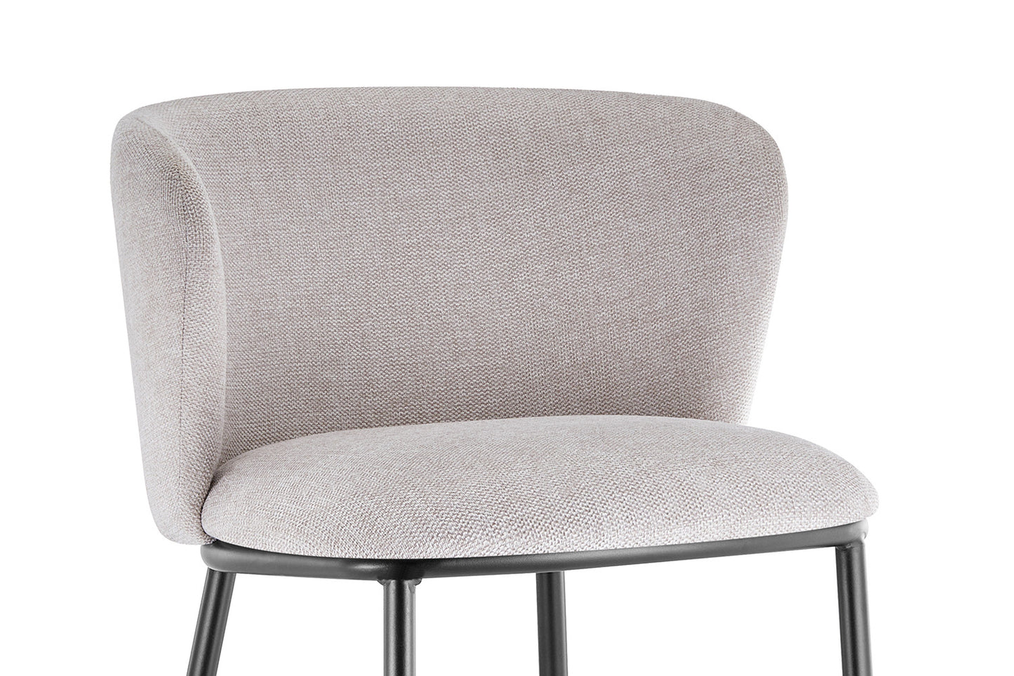 Tabouret de comptoir Arthur Pied Métal noir Tissu