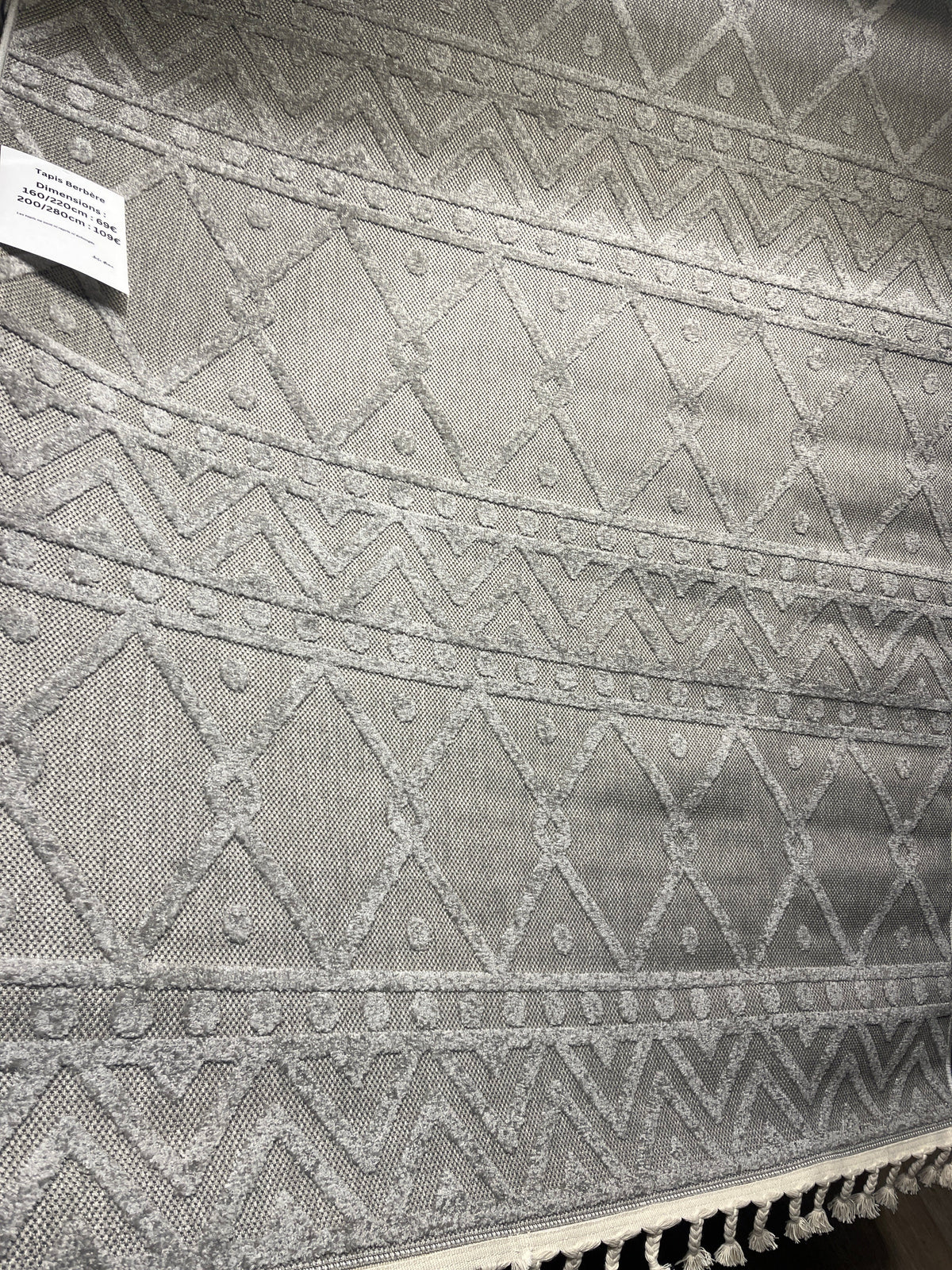 Tapis berbère 53326 296 gris