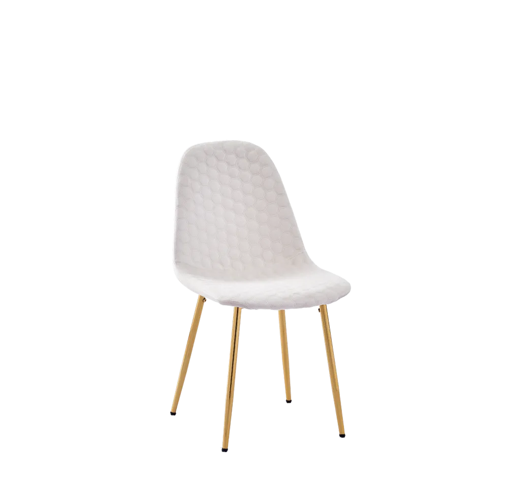 Chaise Maya - Structure Dorée velours Style Scandinave
