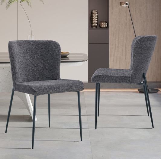 Lot de Chaises Lisa Tissu Marbella Gris foncé