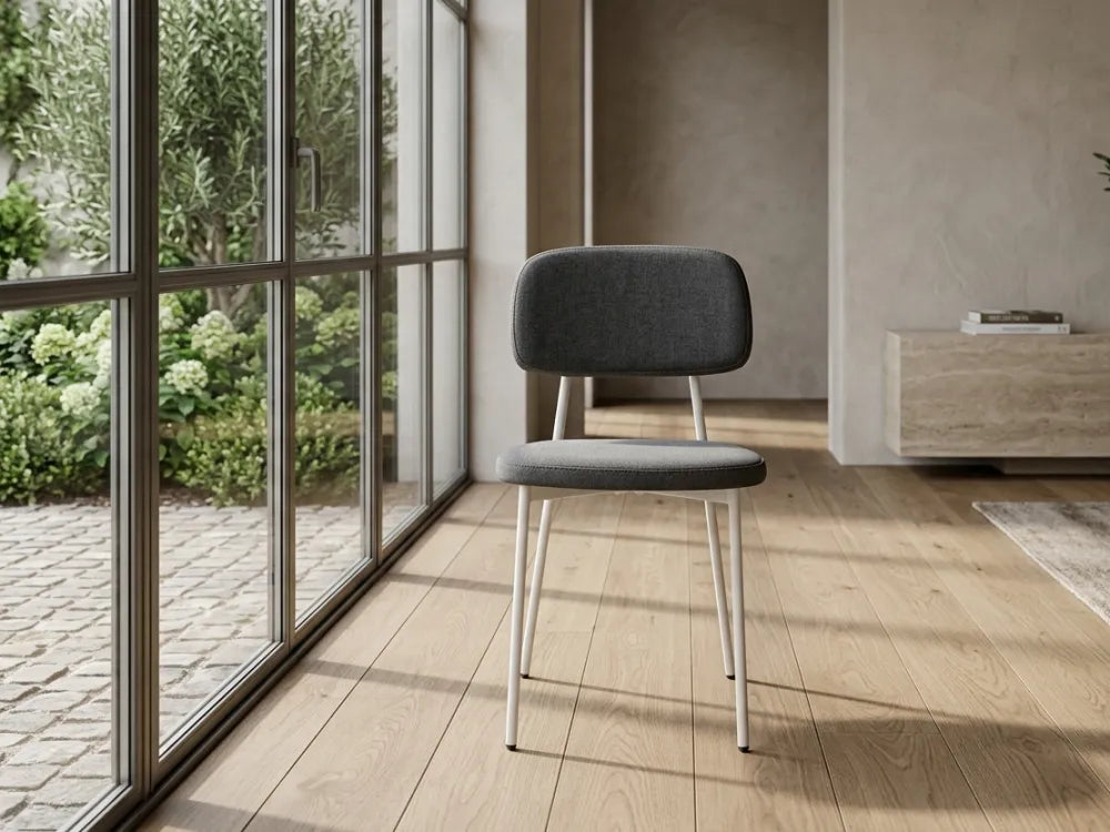 Chaise Azra Pied métal Assise Tissu Heritage