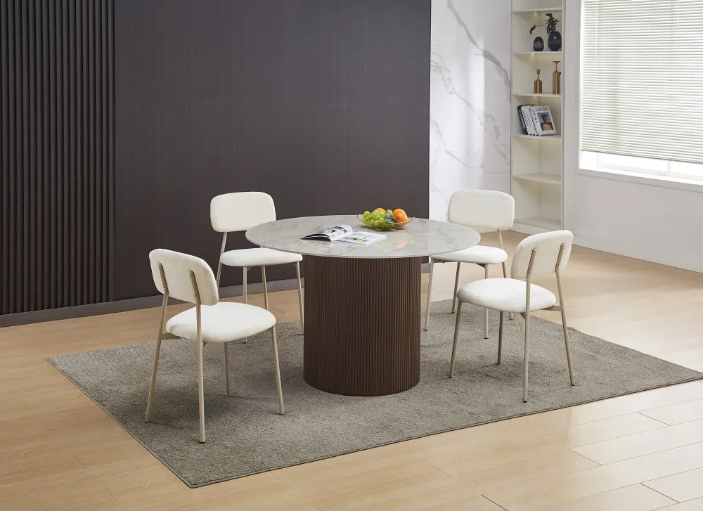 Chaise Azra Pied métal Assise Tissu Heritage