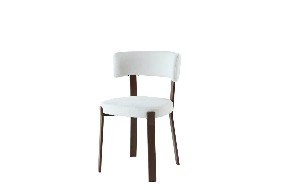 Chaise Nordik Pied Effet Noyer Assise Marbella
