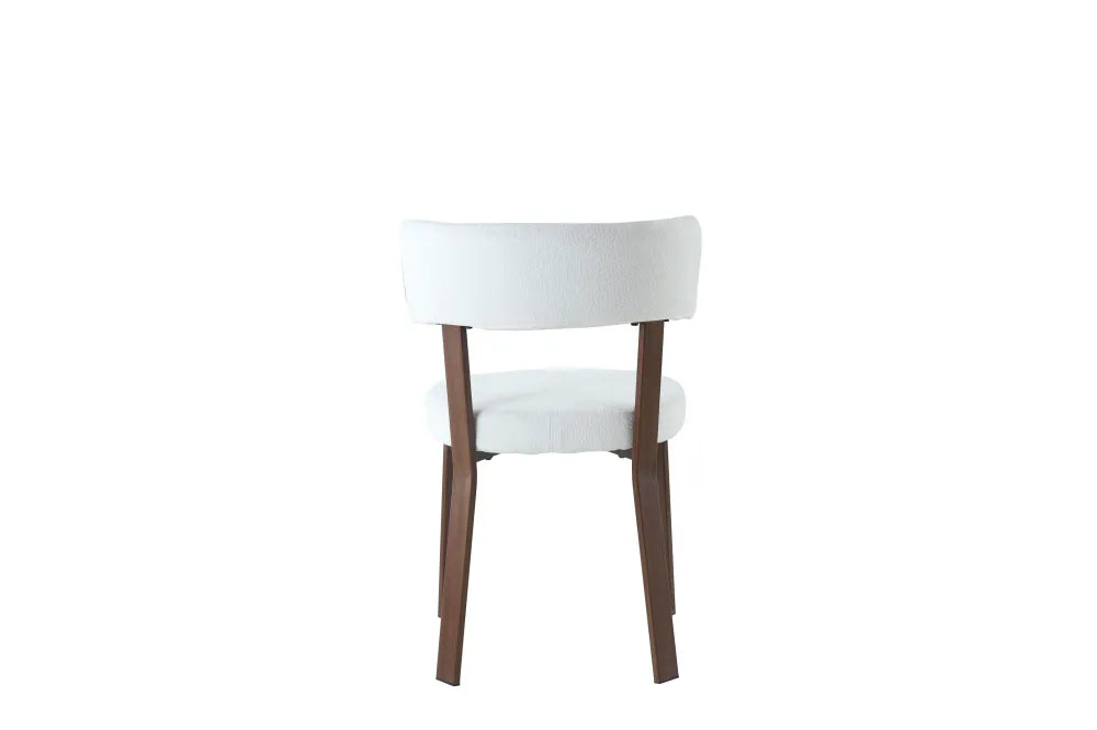 Chaise Nordik Pied Effet Noyer Assise Marbella