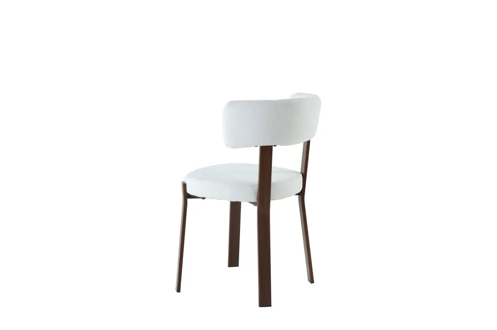 Chaise Nordik Pied Effet Noyer Assise Marbella