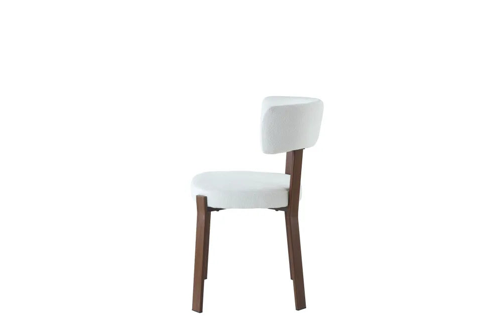 Chaise Nordik Pied Effet Noyer Assise Marbella
