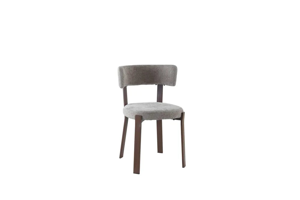Chaise Nordik Pied Effet Noyer Assise Marbella
