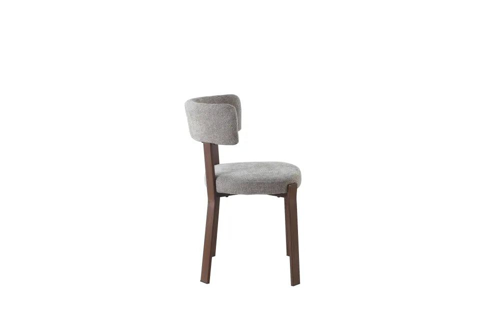 Chaise Nordik Pied Effet Noyer Assise Marbella