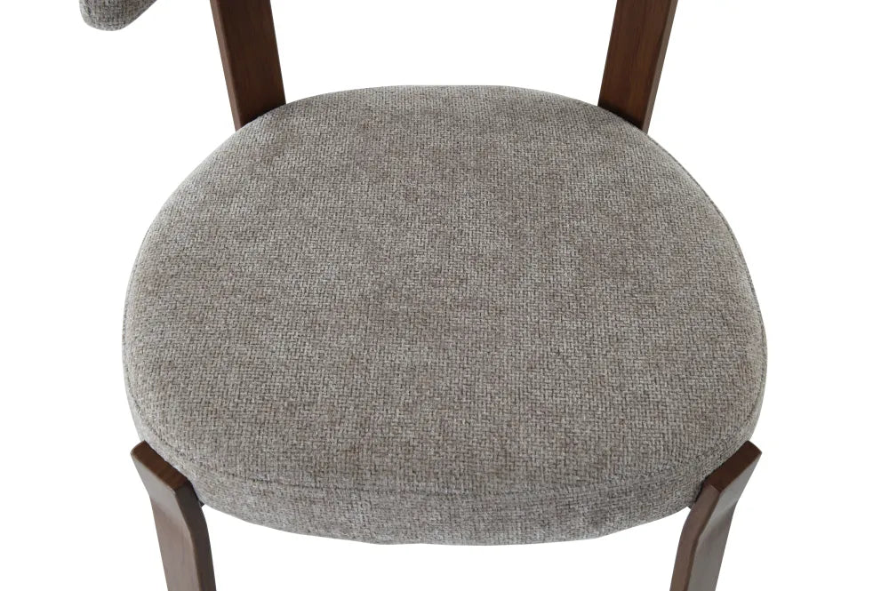 Chaise Nordik Pied Effet Noyer Assise Marbella