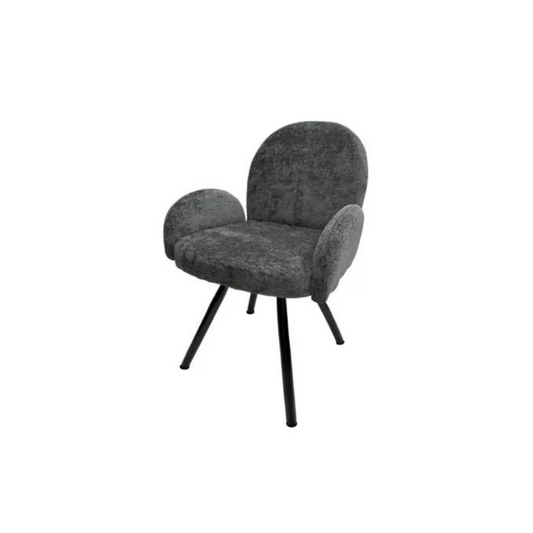 Chaise Mimi Noir Velours Anthracite