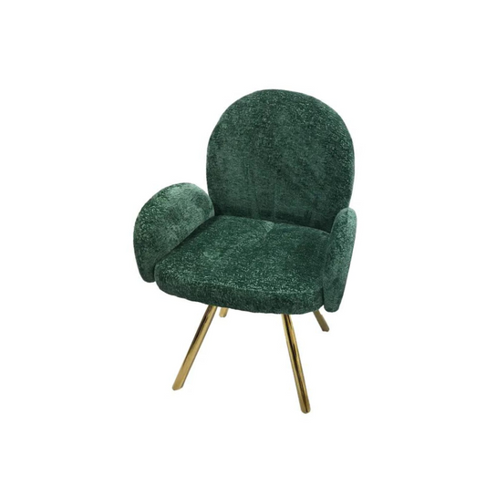 Chaise Mimi Or Velours Vert