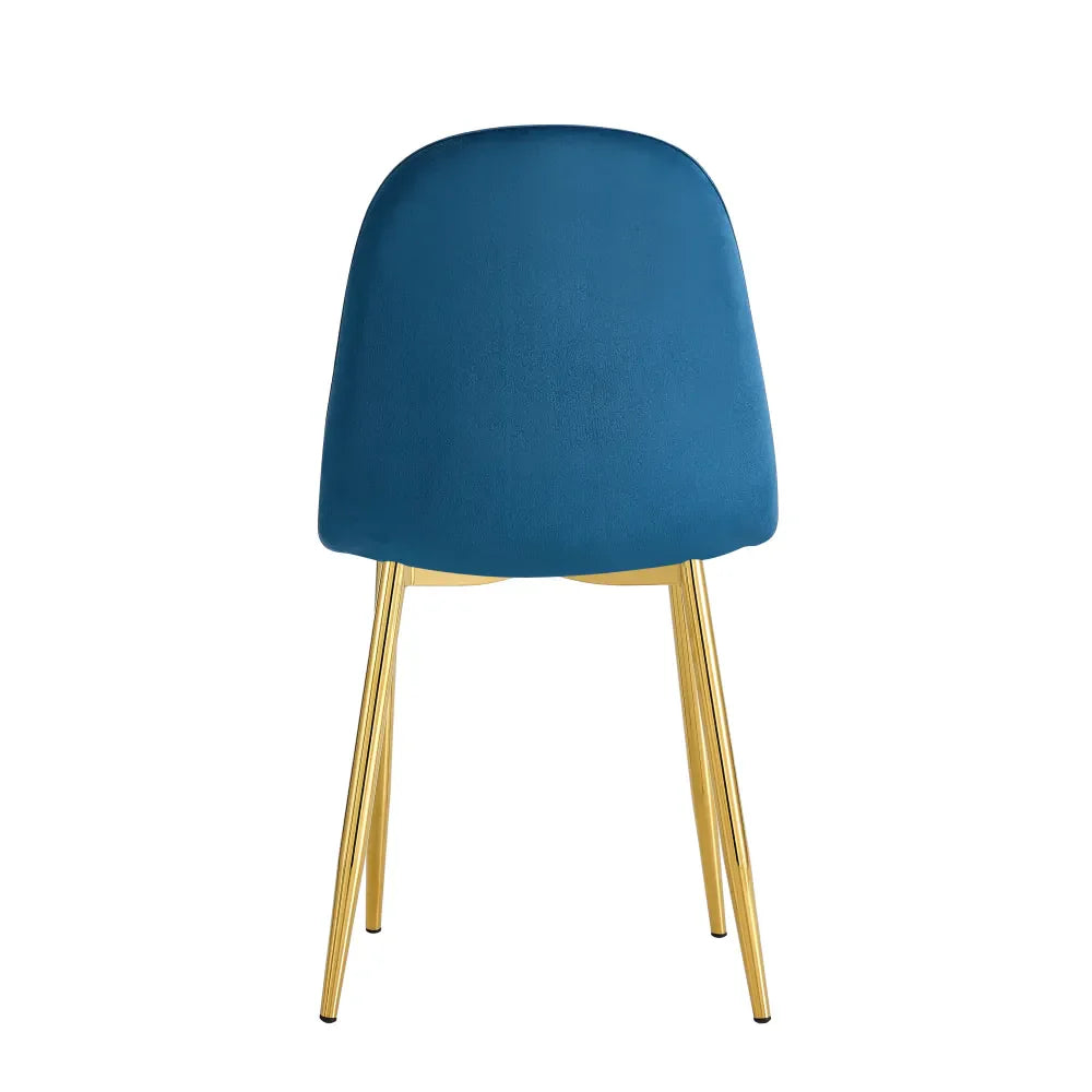 Chaise Maya - Structure Dorée velours Style Scandinave