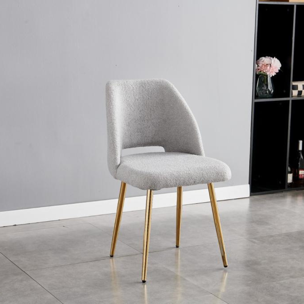 Chaise Tivoli Or Laine Gris