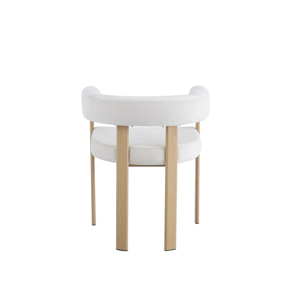 Chaise Vaiana pieds Effet Chene Assise Velours beige