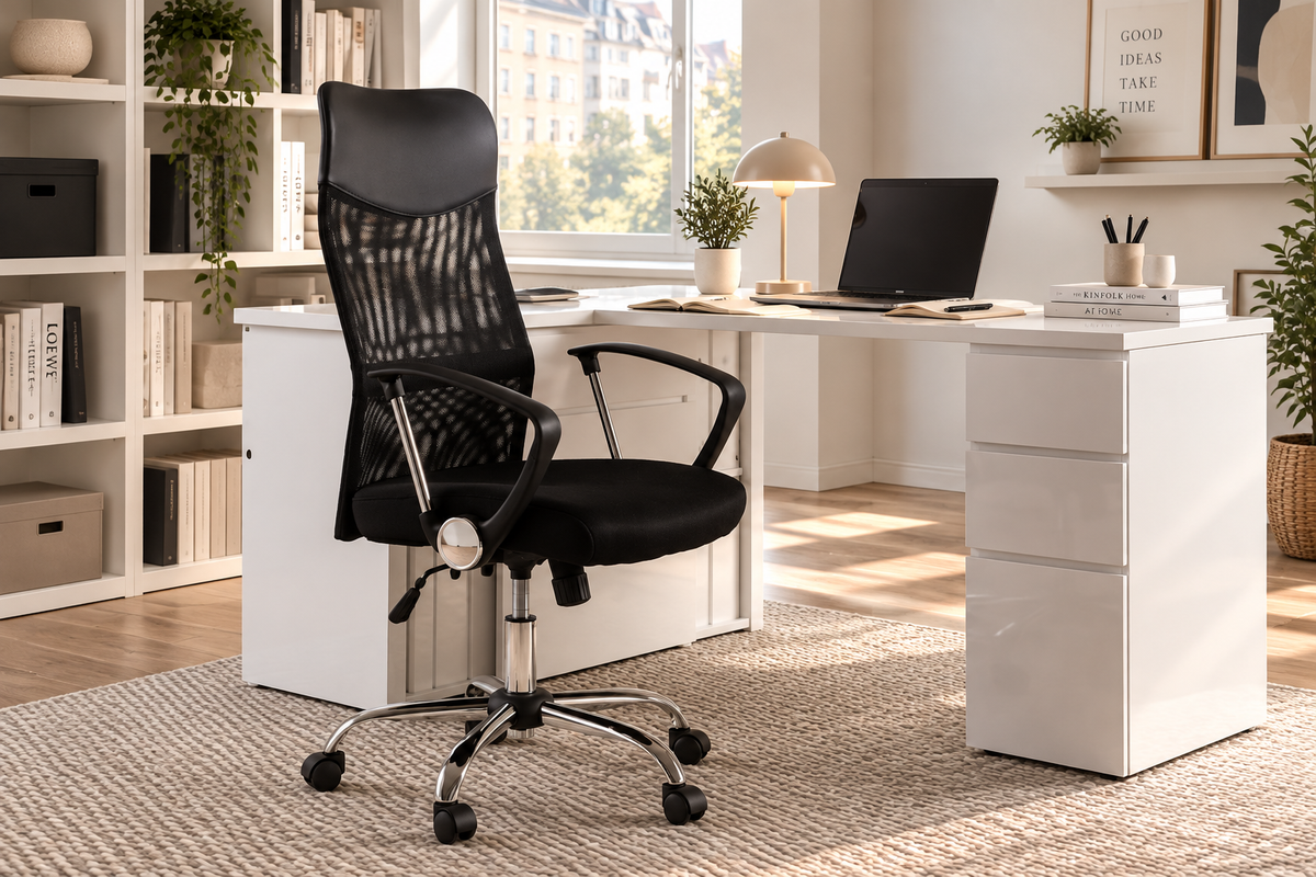 Chaise de bureau Max maille respirante Noir