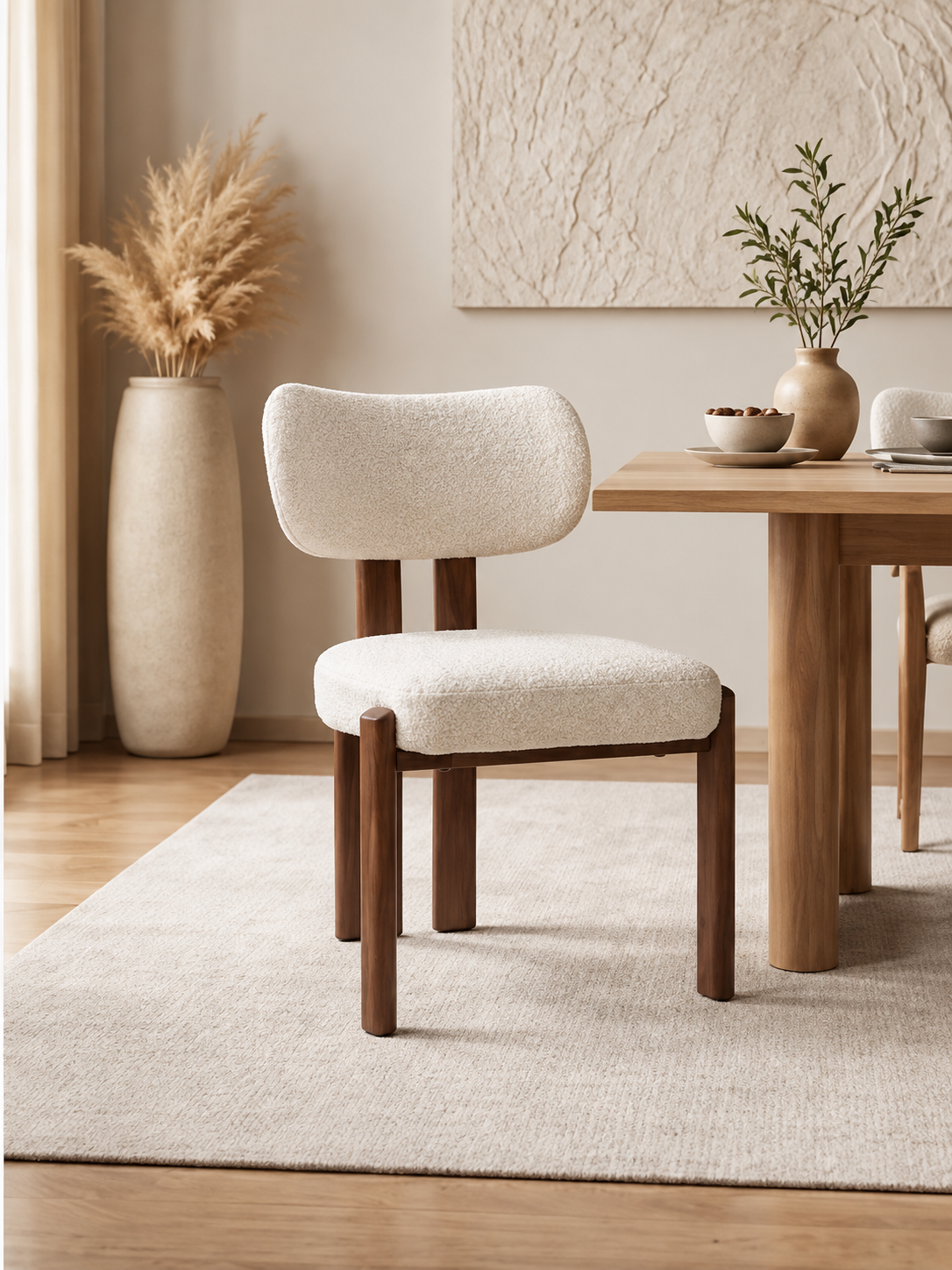 Chaise Hera Noyer avec Ressorts – Chaise de Salle à Manger Confortable
