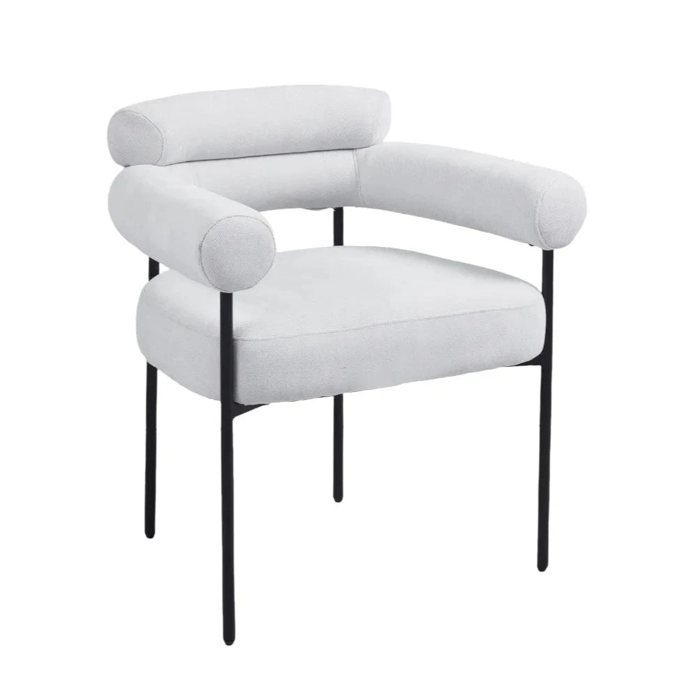 Chaise Bulle Noir tissu sergé gris