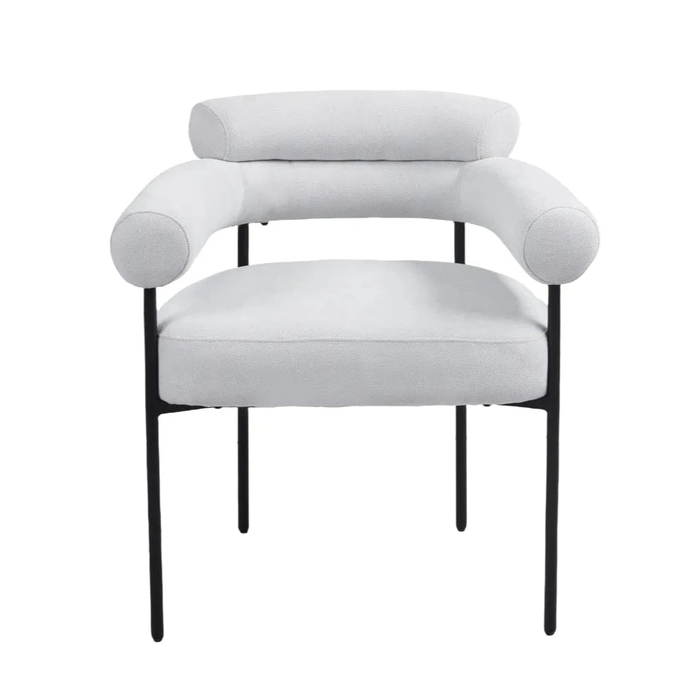 Chaise Bulle Noir tissu sergé gris