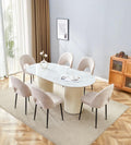 Table à manger Keysha Beige Céramique Moka 180X90Cm