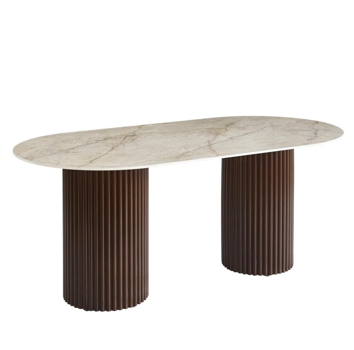 Table à manger Keysha Pied Céramique Shakespeare