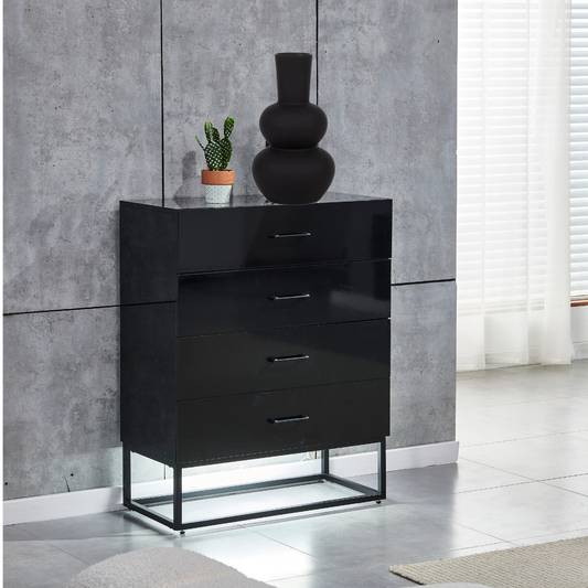 Commode Alya laque pieds noir