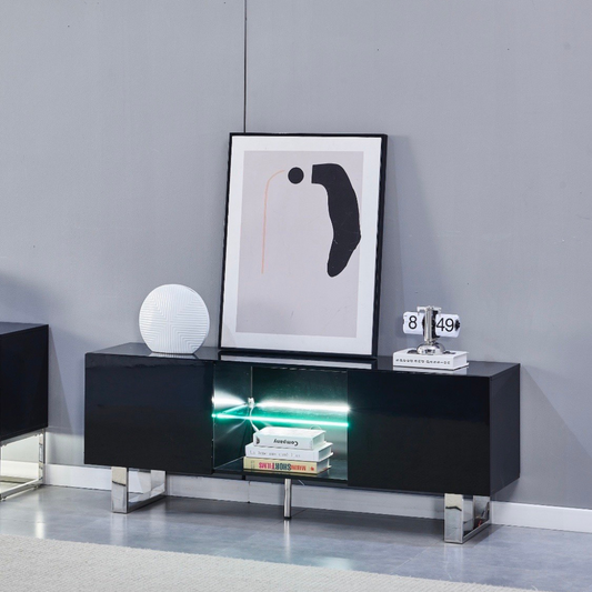 Meuble TV cheminée avec tiroirs – ARBA Home & Decor