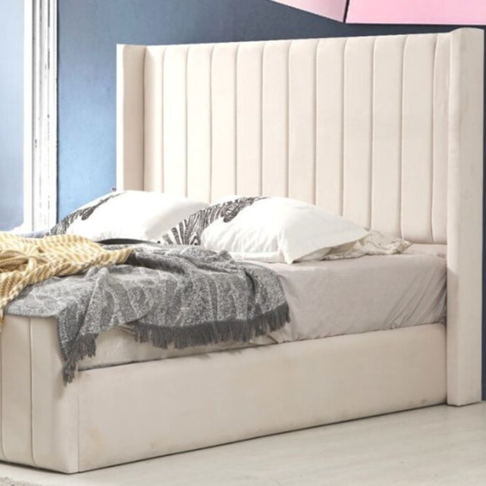 Cadre de lit Tokyo velours beige