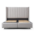 Lit Coffre Tokyo Velours Gris