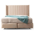 Lit Coffre Tokyo Velours Beige