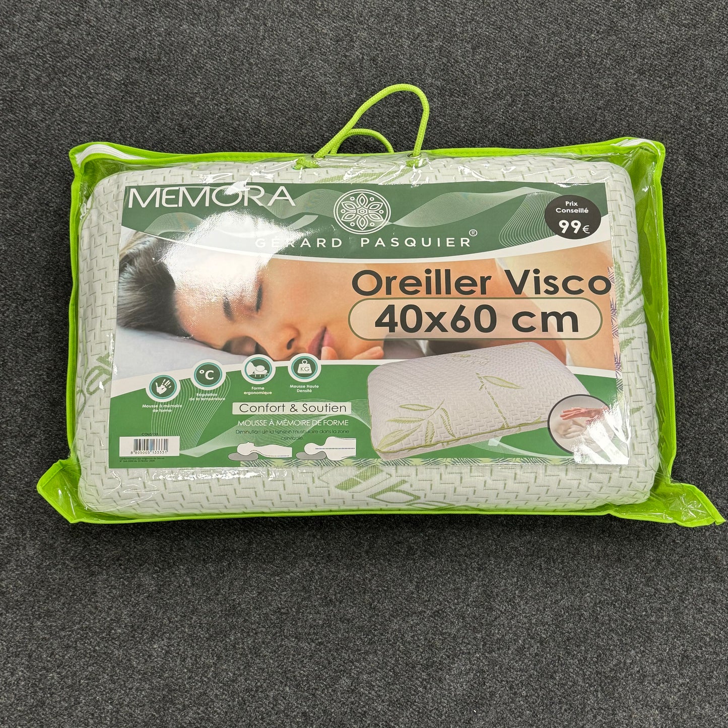 Oreiller Visco à mémoire de forme