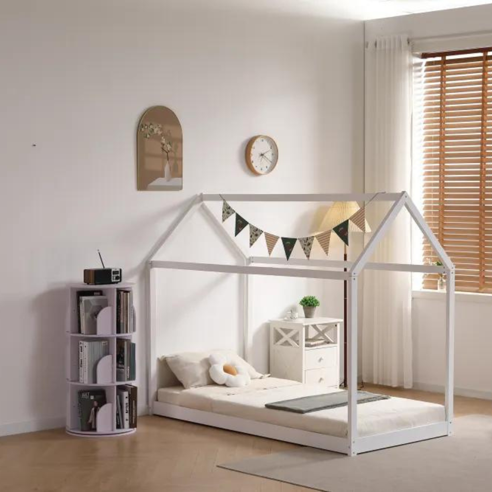 Lit enfant cabane blanc