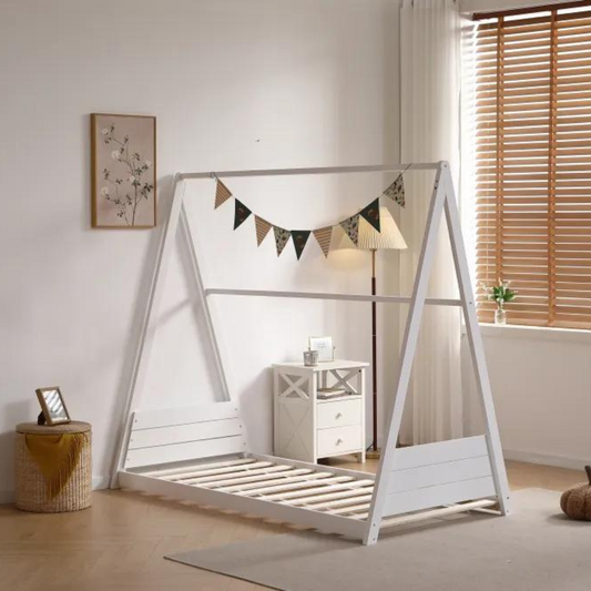 Lit enfant tipi blanc