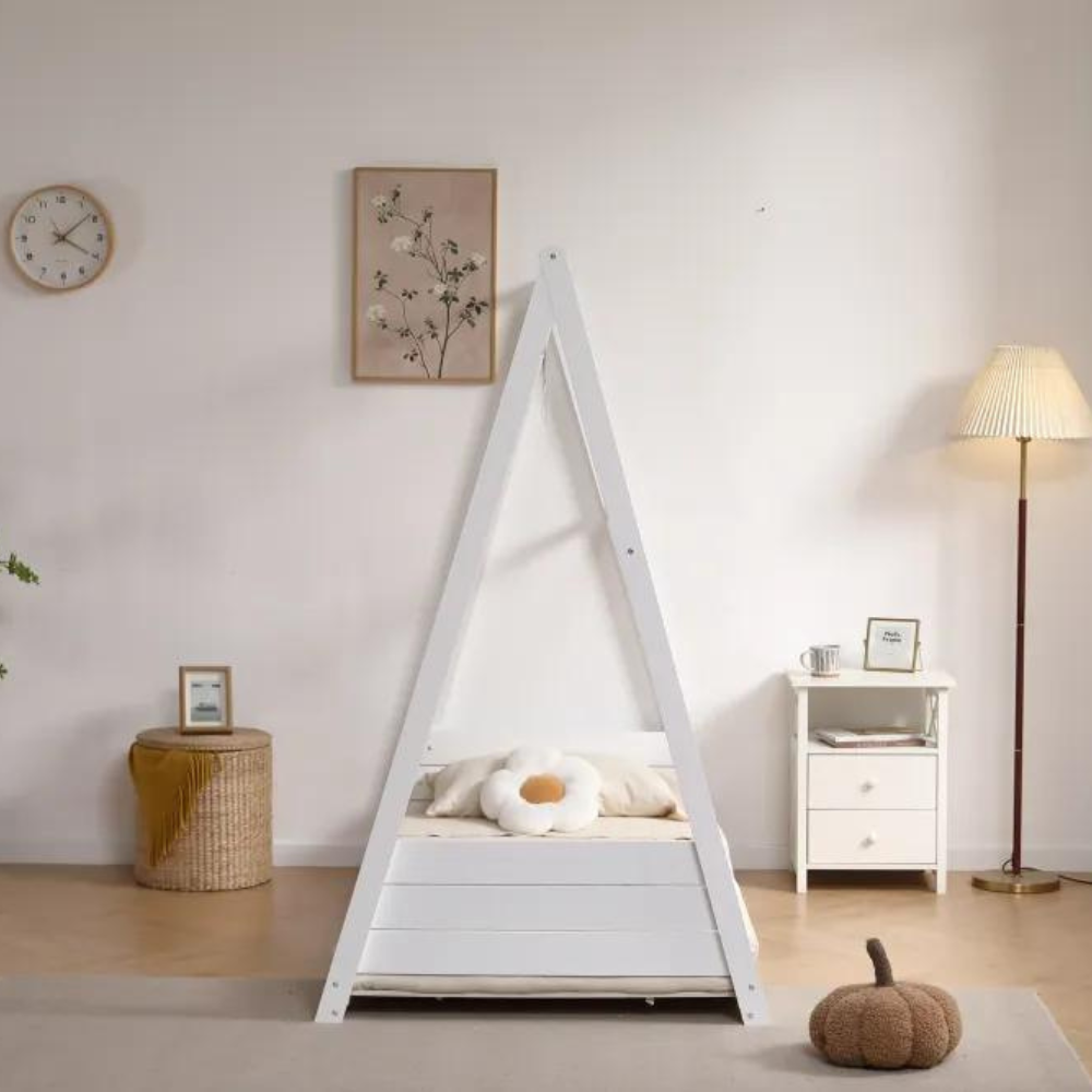 Lit enfant tipi blanc