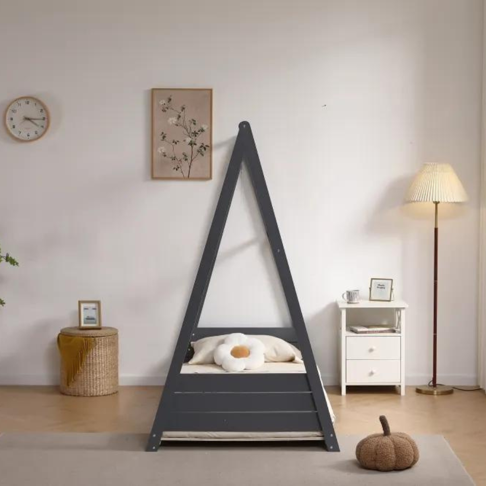 Lit enfant tipi gris