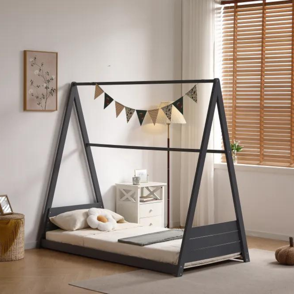 Lit enfant tipi gris