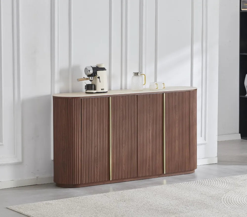 Buffet Calypso céramique travertin 180cm