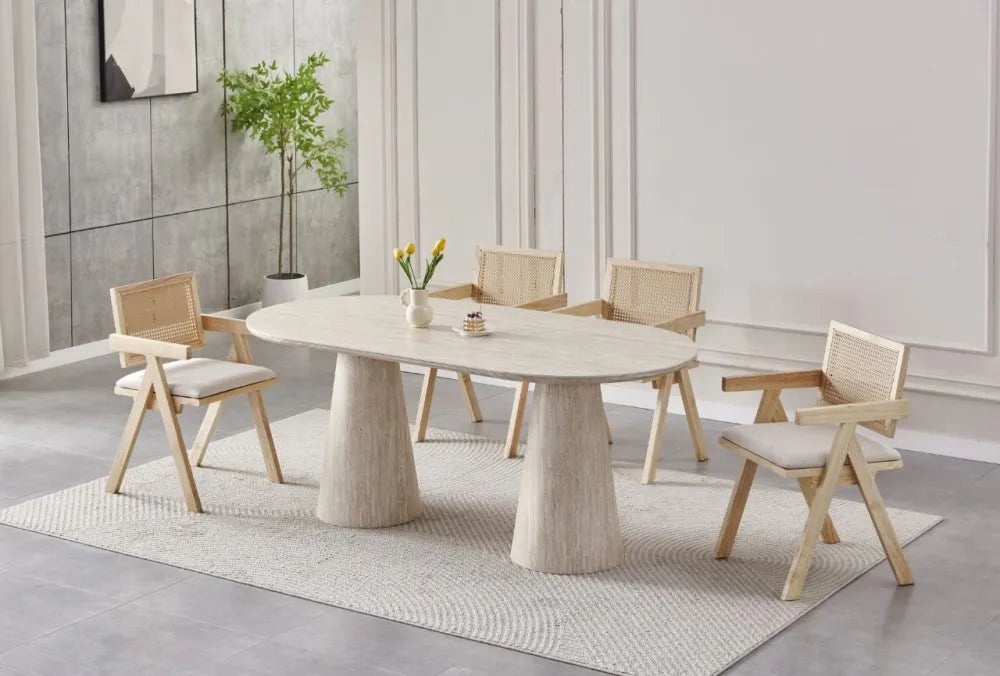 Table à manger Iconic Céramique travertin 180cm