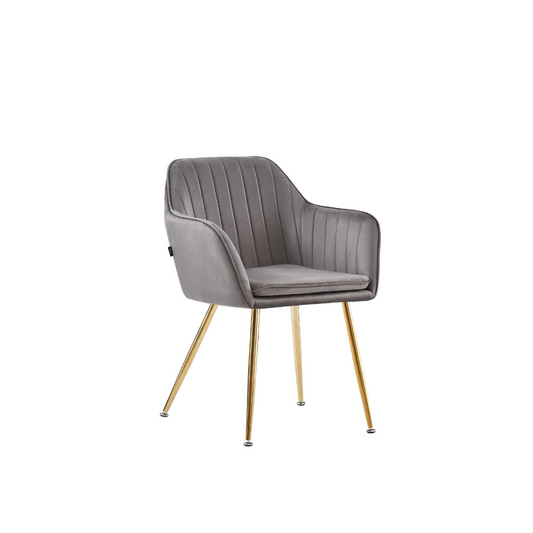 Chaise Intendance – Structure dorée, style velours classique