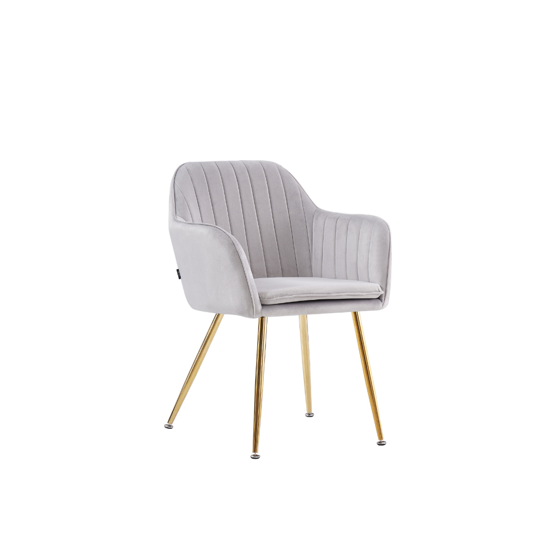 Chaise Intendance – Structure dorée, style velours classique
