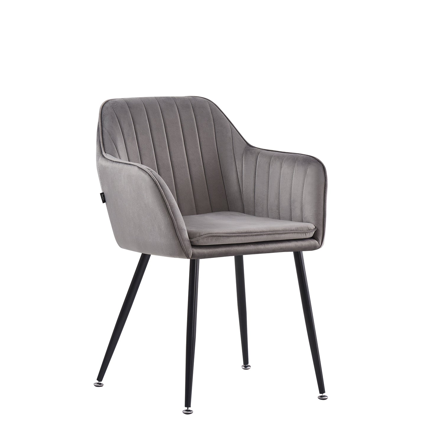 Chaise Intendance - Structure noir metal, style velours classique