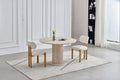 Table à manger ronde Axel travertin MDF