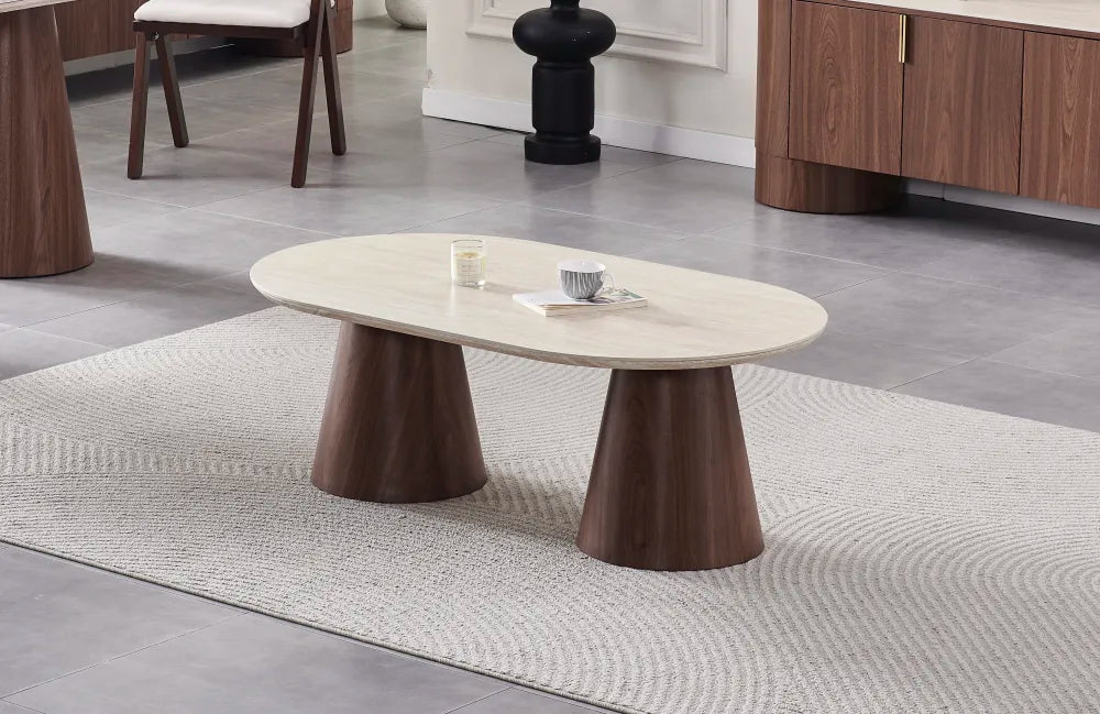 Table basse Iconic céramique travertin 120cm