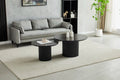Table basse Gigogne duo pila céramique noir 60-80cm