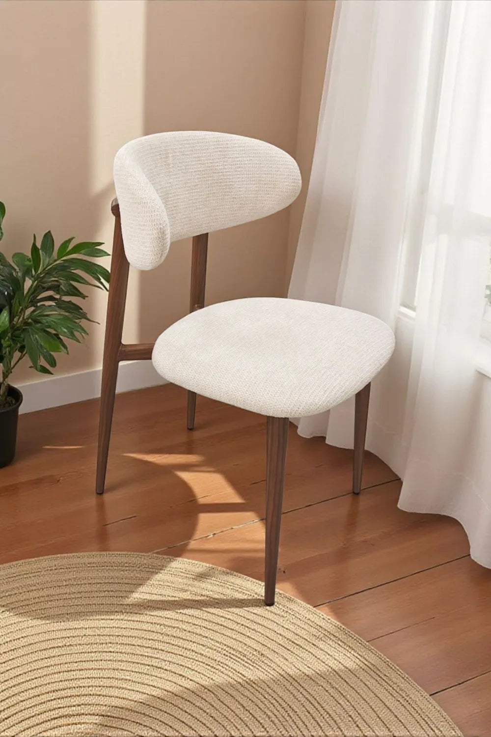 Lot de Chaises Bohème bois noyer