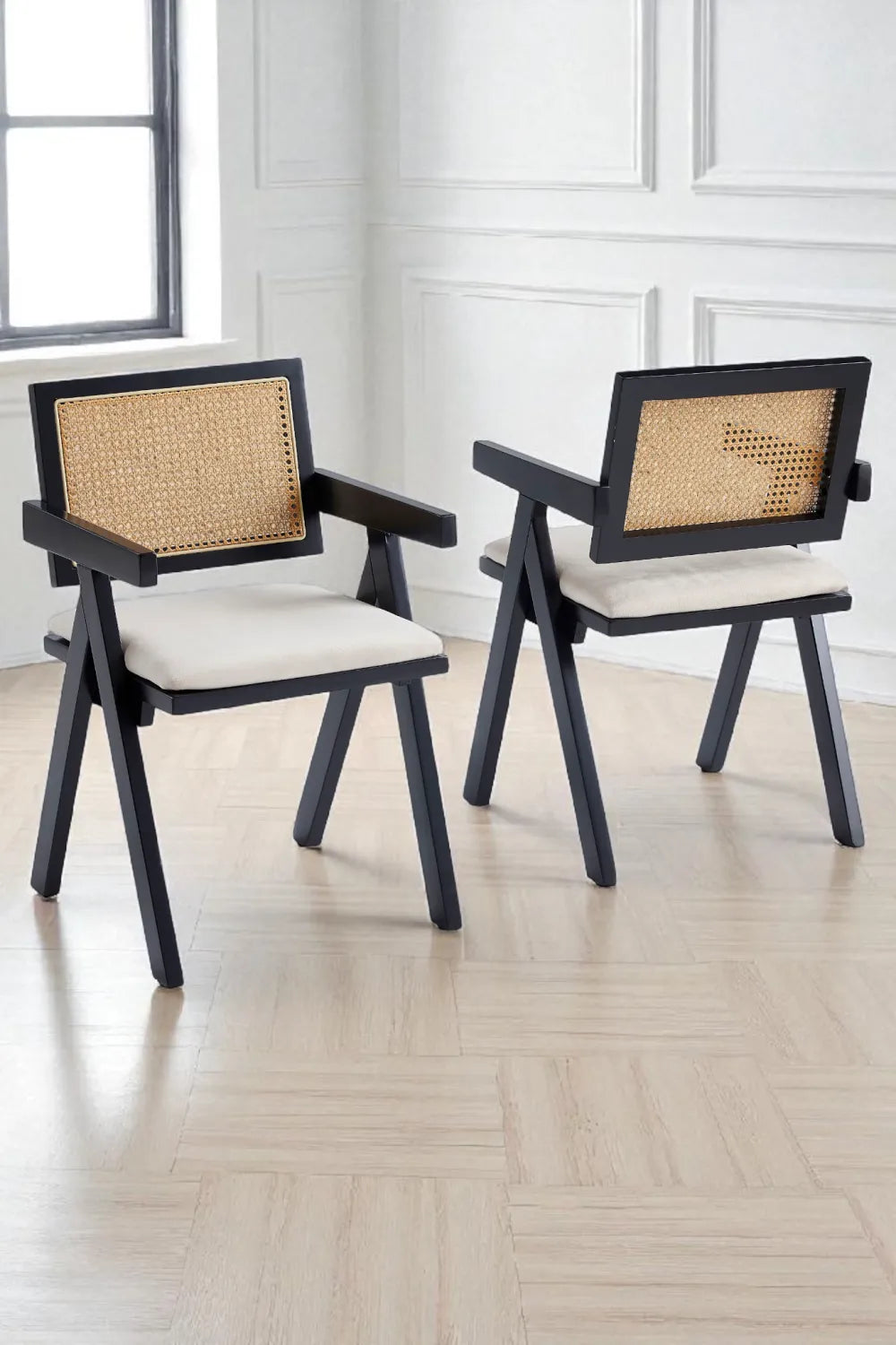 Chaise Rotina bois d'hévéa pied chêne