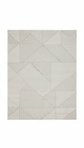 Tapis Mira crème Merinos – Effet Laine Bouclée Design géométrique