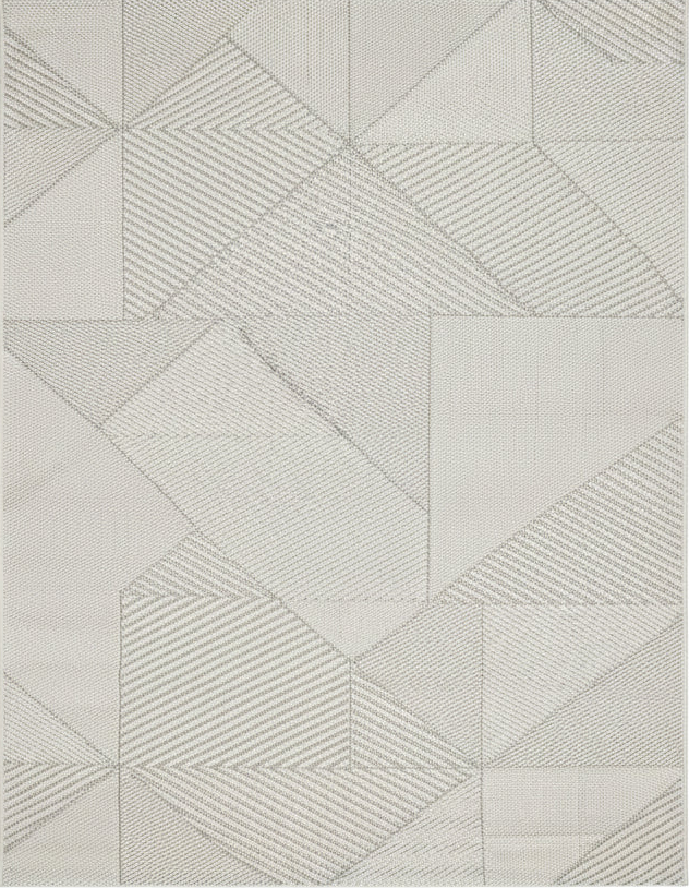 Tapis Mira crème Merinos – Effet Laine Bouclée Design géométrique