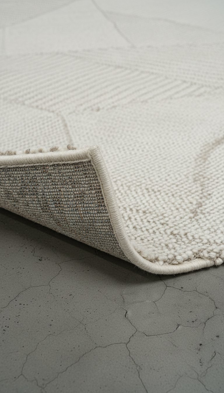 Tapis Mira creme Merinos – Effet Laine Bouclée Design Geomag